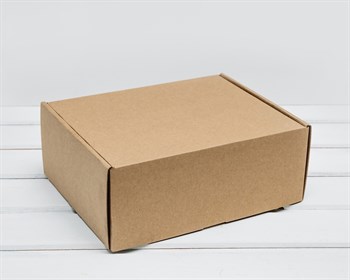 Коробка для посылок, 25х20х10 см, из плотного картона, крафт - фото 10472