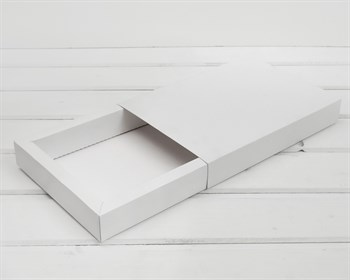 Коробка-пенал, 21,5х14,5х3,5 см, белая - фото 10520