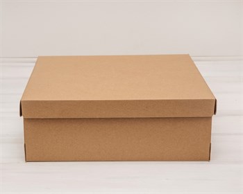 УЦЕНКА Коробка из плотного картона, 33х31х11,5 см, крышка-дно, крафт - фото 10530
