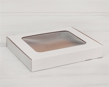 УЦЕНКА Коробка плоская с окошком, 30х25х4,5 см, белая - фото 11013