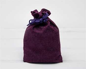 Мешочек подарочный из холщи, 9х13 см, фиолетовый, 1 шт. - фото 11214