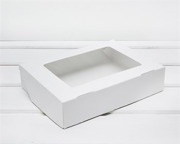 УЦЕНКА Коробка для выпечки и пирожных, 20х15х4,5 см, с прозрачным окошком, белая - фото 11361