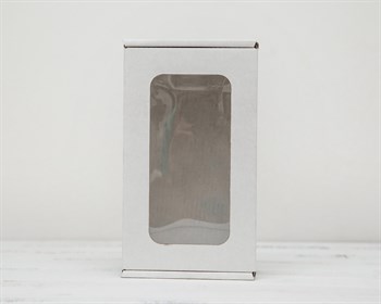 УЦЕНКА Коробка с окошком, 17х10х8 см, из плотного картона, белая - фото 11668