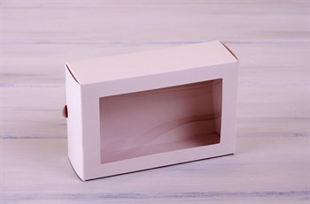 УЦЕНКА Коробка для макаронс на 12 шт, 18,5х12,2х6 см, с прозрачным окошком, белая - фото 11768