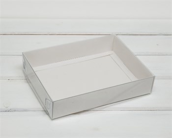 УЦЕНКА Коробка с прозрачной крышкой Классика, 20х15х4 см, белая - фото 11799