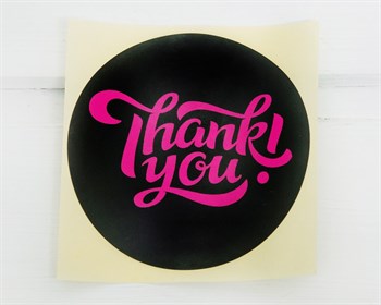 Наклейка «Thank you», круглая, d=8 см, 1 шт. - фото 11805