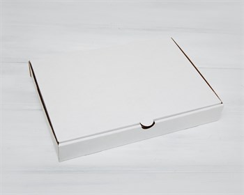 Коробка 30х21х4 см из плотного картона, белая - фото 11969