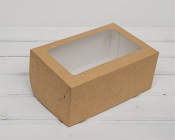 УЦЕНКА Коробка для выпечки, 25х16х11 см, с прозрачным окошком, крафт - фото 12290