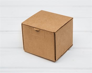 Коробка для посылок, 9х9х8 см, из плотного картона, крафт - фото 12294