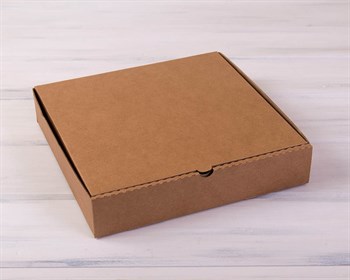Коробка для пиццы и пирога, 30х30х6 см из плотного картона, крафт, 5 шт - фото 12492