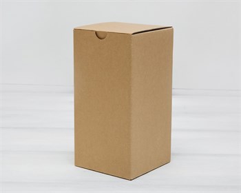 Коробка для посылок, 10х10х19,5 см, из плотного картона, крафт - фото 12701