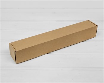 Коробка для посылок, 36,5х5,5х5,5 см, из плотного картона, крафт - фото 12762