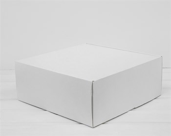 Коробка для посылок, 30х30х12 см, из плотного картона, белая - фото 12783