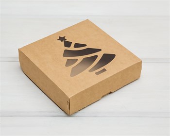 Подарочная новогодняя коробка «Елочка», 15х15х4 см - фото 13049