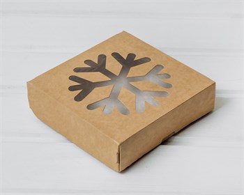 Подарочная новогодняя коробка «Снежинка», 15х15х4 см - фото 13215