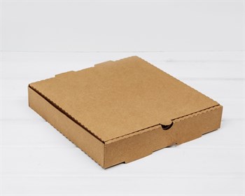 Коробка из плотного картона 25х25х4,5 см, крафт - фото 13593
