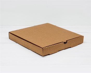 Коробка из плотного картона 29х29х4 см, крафт - фото 13611
