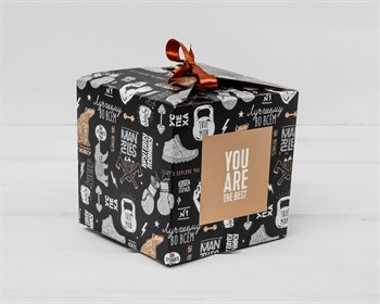 Подарочная коробка «You are the BEST», с лентой, 12х12х12 см - фото 13661