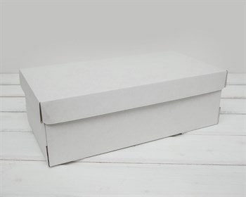 УЦЕНКА Коробка из плотного картона, 30,5х16х10 см, крышка-дно, белая - фото 14048