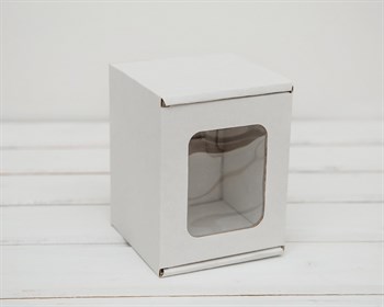 УЦЕНКА Коробка с окошком, 10х10х12 см, из плотного картона, белая - фото 14569