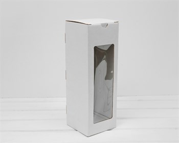 Коробка для бутылки, с окном, 11х11х32 см, белая - фото 14579