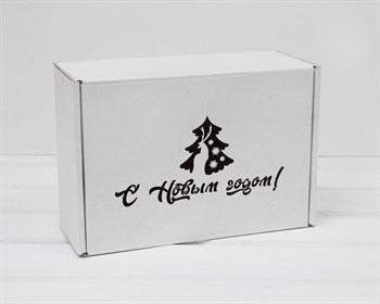 Подарочная коробка «Новогодние пожелания», 21х15х9 см, белая - фото 14639