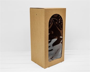 Коробка для кукол, с окошком, с отверстиями для ручек-верёвочек, 50х24х21 см, крафт - фото 14702