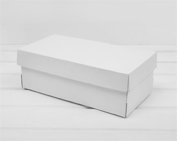 Коробка из плотного картона, 26х13х9 см, крышка-дно, белая - фото 14927