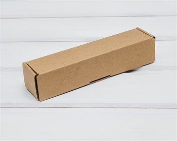 Коробка из плотного картона, 16,6х3,5х3,5 см, крафт с печатью 1+0 У0104136-П - фото 15523