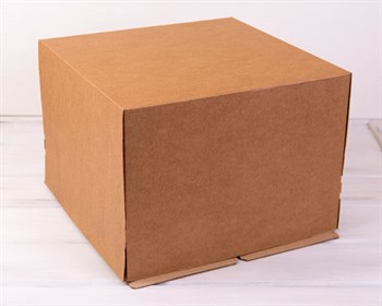 Коробка для торта усиленная от 1 до 8 кг, 40х40х29 см, крафт - фото 7619