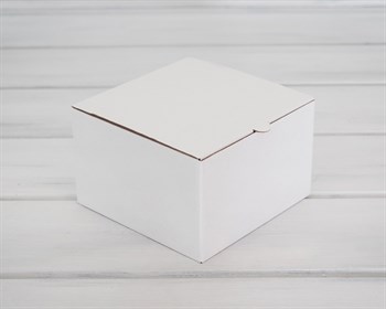 УЦЕНКА Коробка для капкейков/маффинов на 4 шт, из плотного картона, 16х16х10 см, белая ( БЕЗ ЛОЖЕМЕН - фото 8549