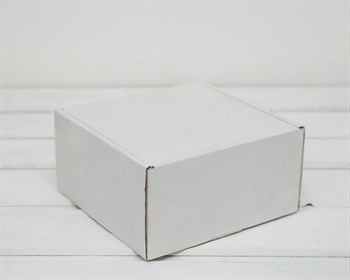 Коробка для посылок, 16х16х6 см, из плотного картона, белая - фото 8585