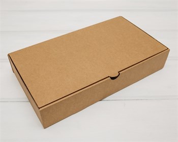 Коробка 33х18х6 см из плотного картона, крафт - фото 9730