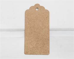 Бирка из мелованного картона, 9,5х4,5 см, крафт