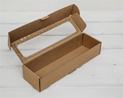 УЦЕНКА Коробка для  Вкусной  ложки, 25х7,5х5 см, с прозрачным окошком, крафт