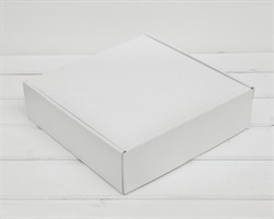 Коробка для посылок, 25х25х7 см, из плотного картона, белая