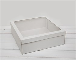 УЦЕНКА Коробка для венка с прозрачным окошком, 48х48х12 см, белая