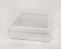 УЦЕНКА Коробка для венка с прозрачным окошком, 40х40х12 см, белая