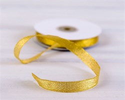 Лента металлизированная, 12 мм, золотая, 22 м