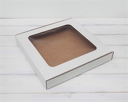 УЦЕНКА Коробка плоская с окошком, 30х30х4,5 см, белая