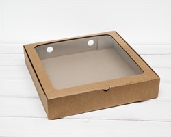 УЦЕНКА Коробка с окошком, 30х30х6 см, крафт
