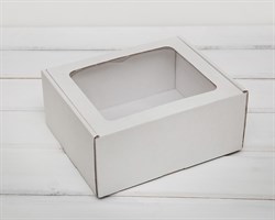 УЦЕНКА Коробка с окошком, 19х16х8,5 см, из плотного картона, белая