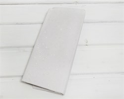 Бумага тишью, белая с серебряным глиттером, 50х66 см, 10 шт.