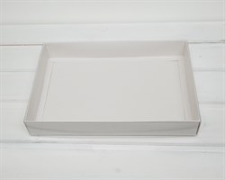 УЦЕНКА Коробка с прозрачной крышкой Классика, 35х27х5 см, белая