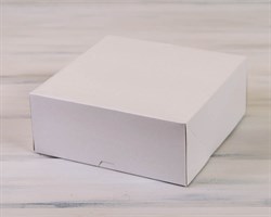 УЦЕНКА Коробка для торта от 1 до 3 кг,  25,5х25,5х10,5 см, d= 15-25 см, белая