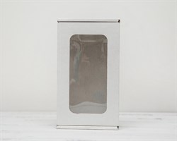 УЦЕНКА Коробка с окошком, 17х10х8 см, из плотного картона, белая