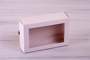 УЦЕНКА Коробка для макаронс на 12 шт, 18,5х12,2х6 см, с прозрачным окошком, белая