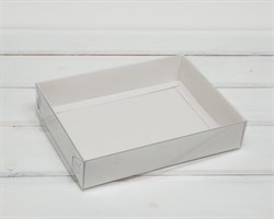 УЦЕНКА Коробка с прозрачной крышкой Классика, 20х15х4 см, белая