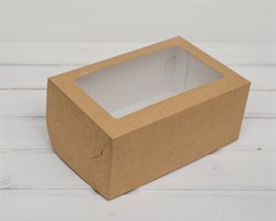 УЦЕНКА Коробка для выпечки, 25х16х11 см, с прозрачным окошком, крафт