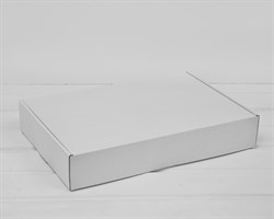 Коробка для посылок, 37х25х6,5 см, из плотного картона, белая